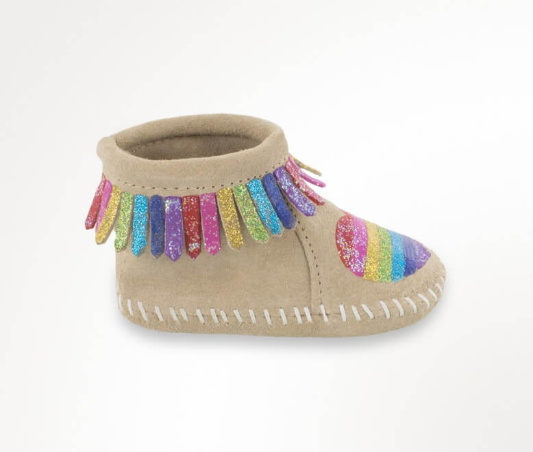 Rainbow infant moccasin