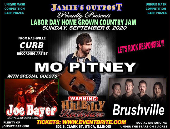 Jamie's Outpost presents Country Night featuring Mo Pitney.